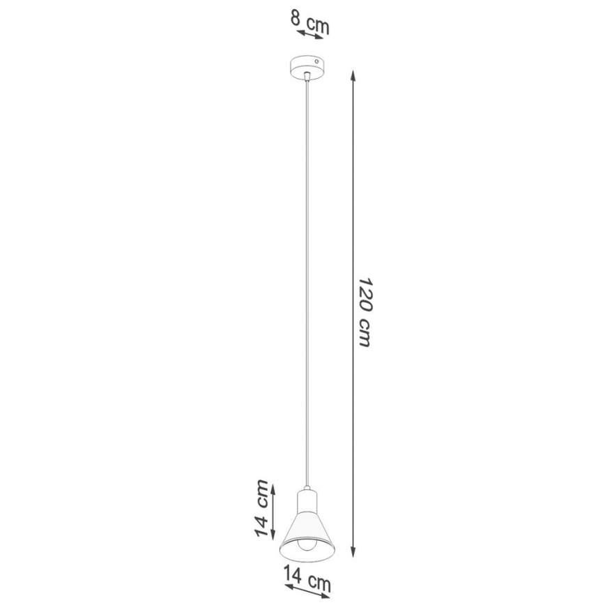 Lámpara colgante TALEJA 1xE27/60W/230V blanco