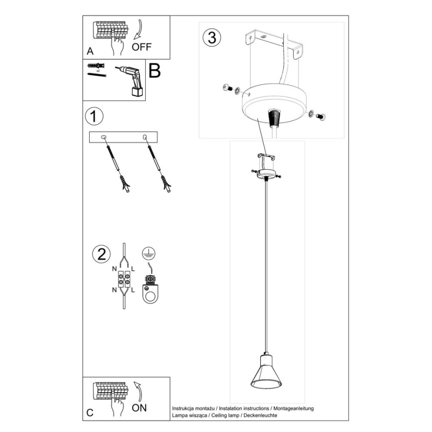 Lámpara colgante TALEJA 1xE27/60W/230V blanco