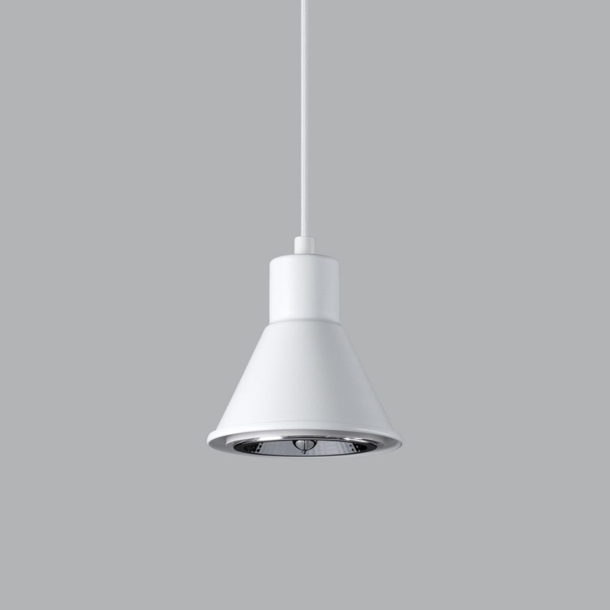 Lámpara colgante TAZILA 1xES111/60W/230V blanco