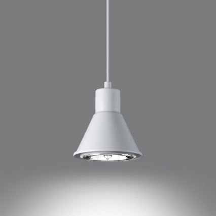 Lámpara colgante TAZILA 1xES111/60W/230V blanco