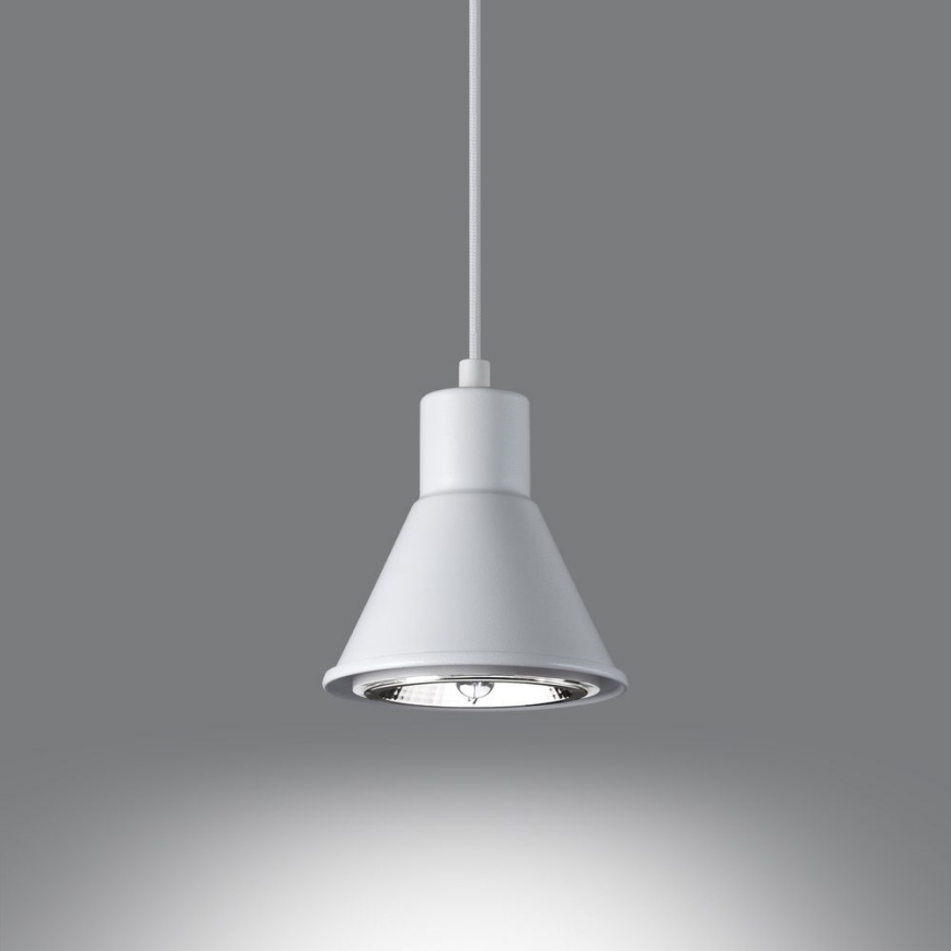 Lámpara colgante TAZILA 1xES111/60W/230V blanco