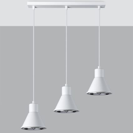 Lámpara colgante TAZILA 3xES111/60W/230V blanco