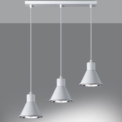 Lámpara colgante TAZILA 3xES111/60W/230V blanco