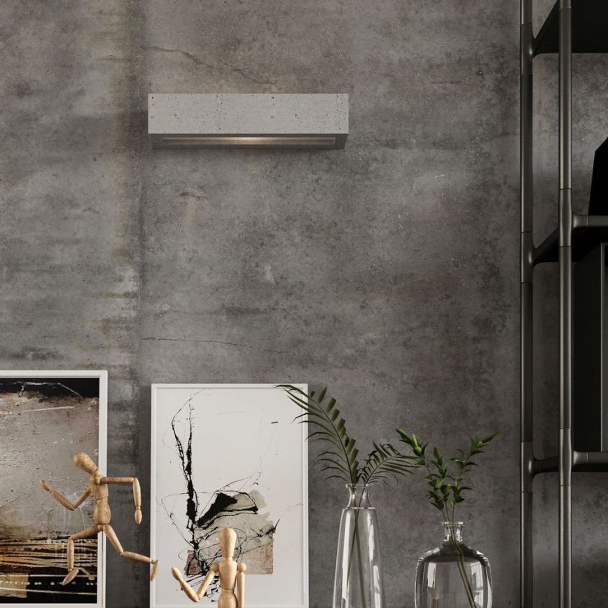 Aplique VEGA 2xE27/60W/230V 50 cm concreto