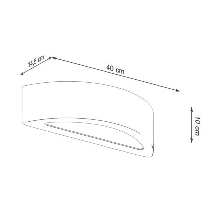 Aplique ATENA 1xE27/60W/230V concreto
