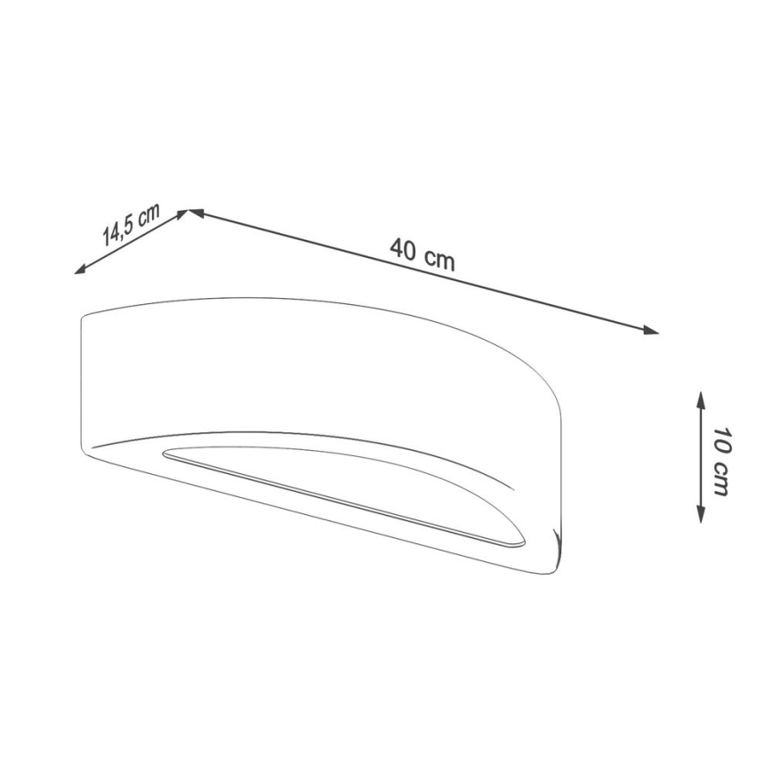 Aplique ATENA 1xE27/60W/230V concreto