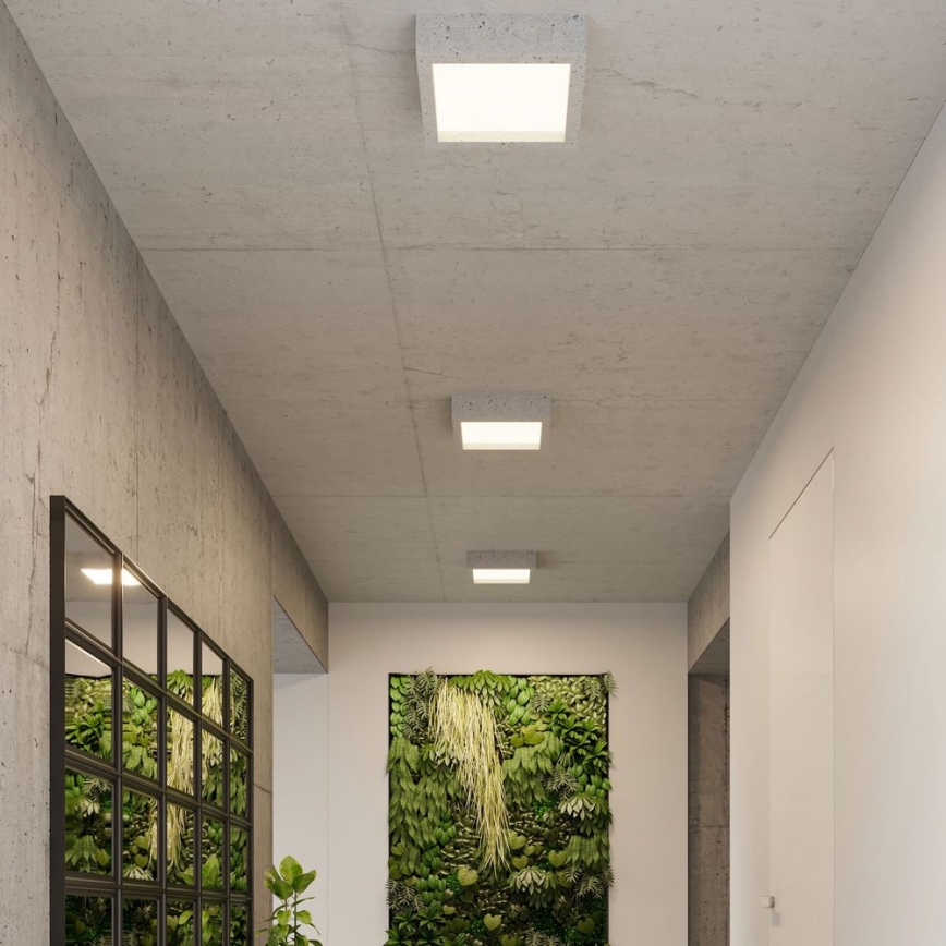 Plafón LED RIZA LED/18W/230V concreto