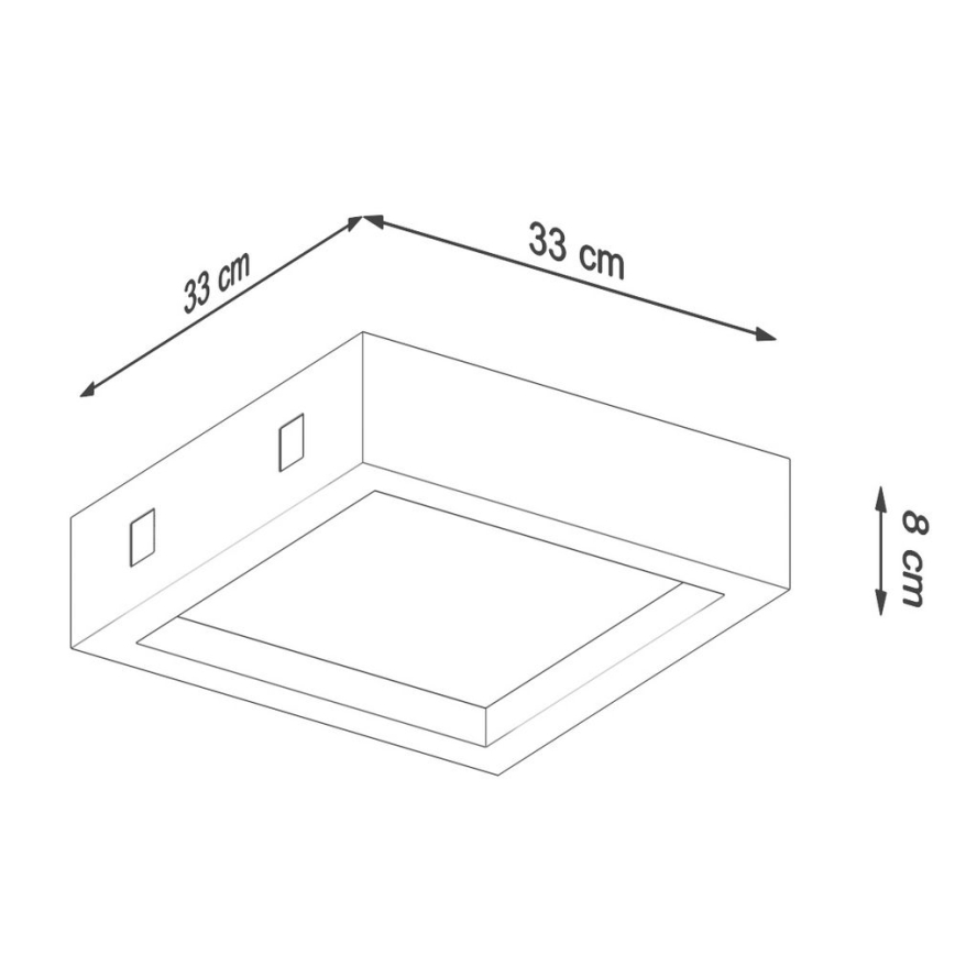Plafón LED RIZA LED/18W/230V concreto
