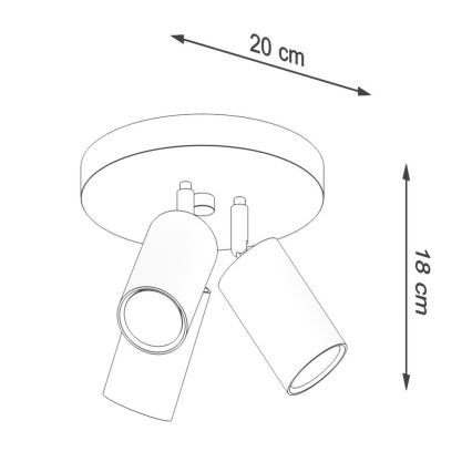 Foco RING 3xGU10/10W/230V blanco