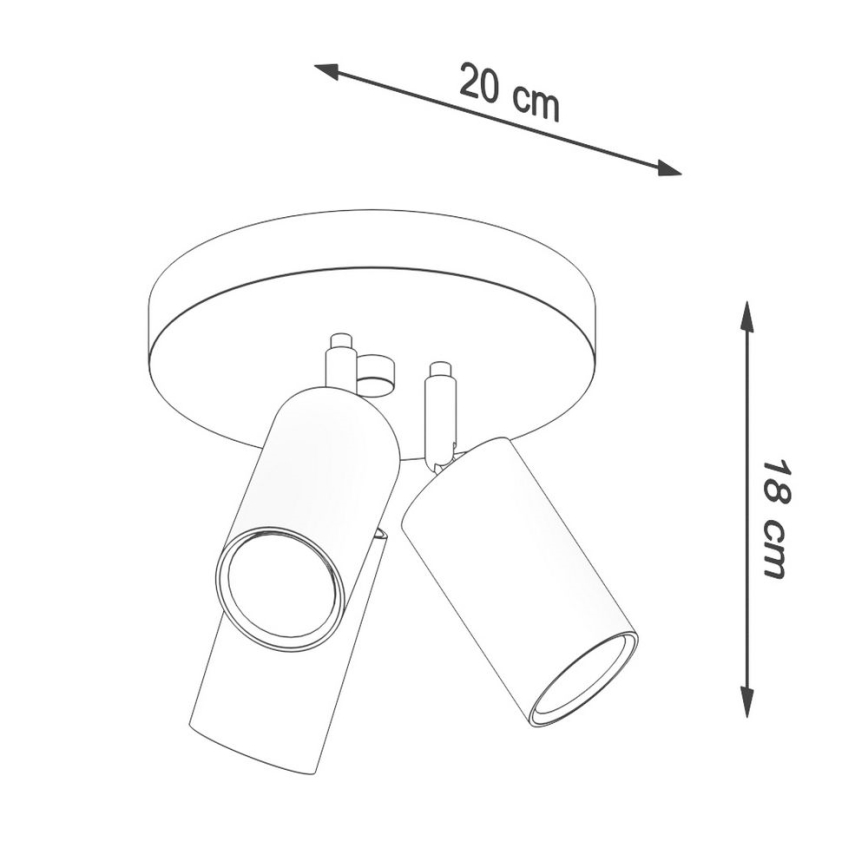 Foco RING 3xGU10/10W/230V blanco