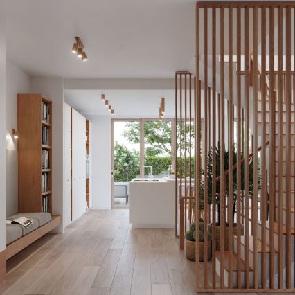 Foco ZEKE 3xGU10/40W/230V roble