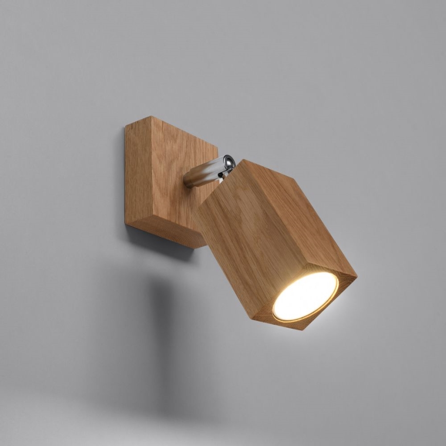 Foco de pared KEKE 1xGU10/40W/230V roble