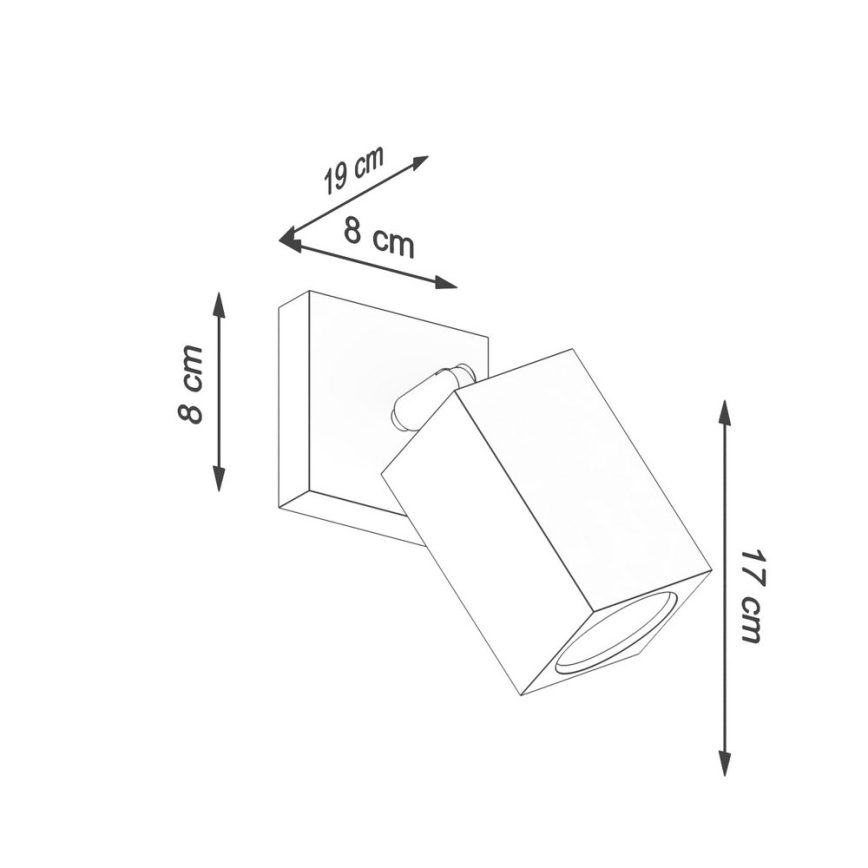 Foco de pared KEKE 1xGU10/40W/230V roble