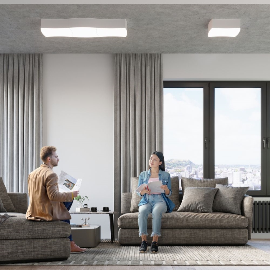 Plafón SQUARE 6xE27/60W/230V blanco