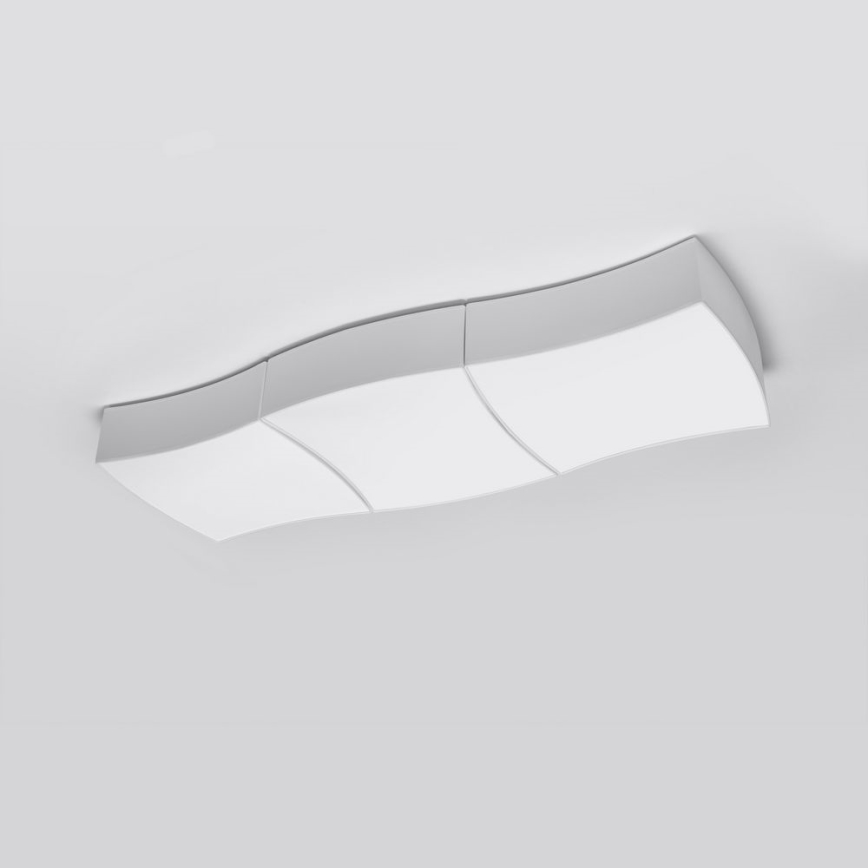 Plafón SQUARE 6xE27/60W/230V blanco