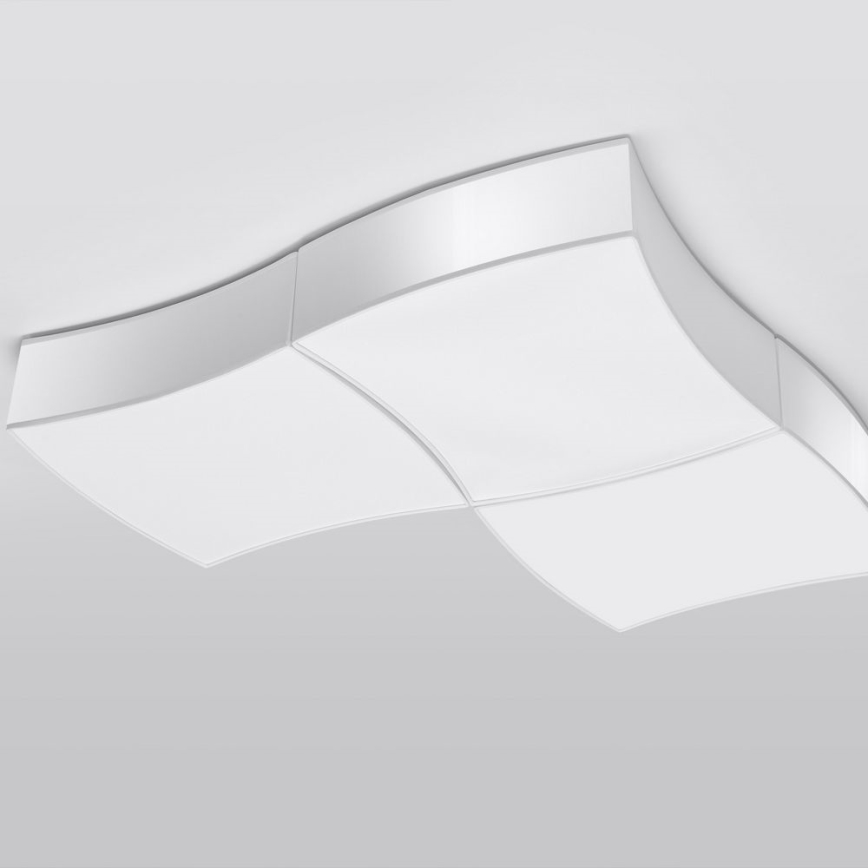 Plafón SQUARE 6xE27/60W/230V blanco