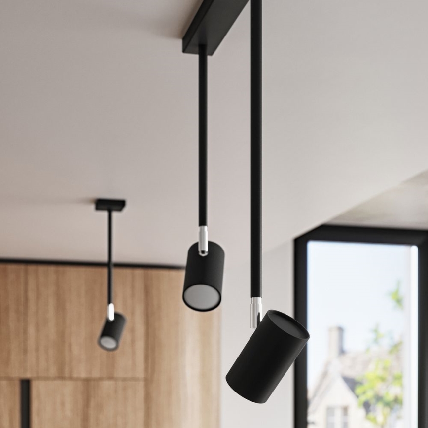 Lámpara colgante NORANO 2xGU10/40W/230V negro