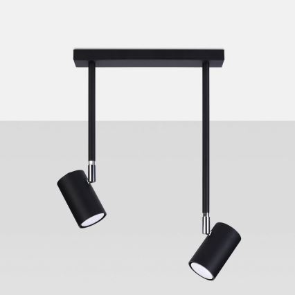Lámpara colgante NORANO 2xGU10/40W/230V negro