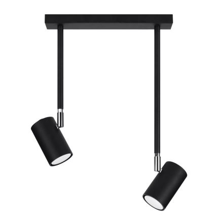 Lámpara colgante NORANO 2xGU10/40W/230V negro