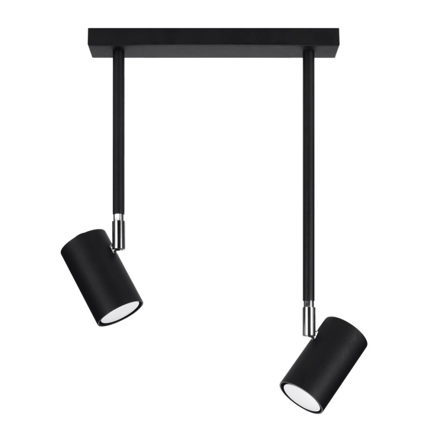 Lámpara colgante NORANO 2xGU10/40W/230V negro