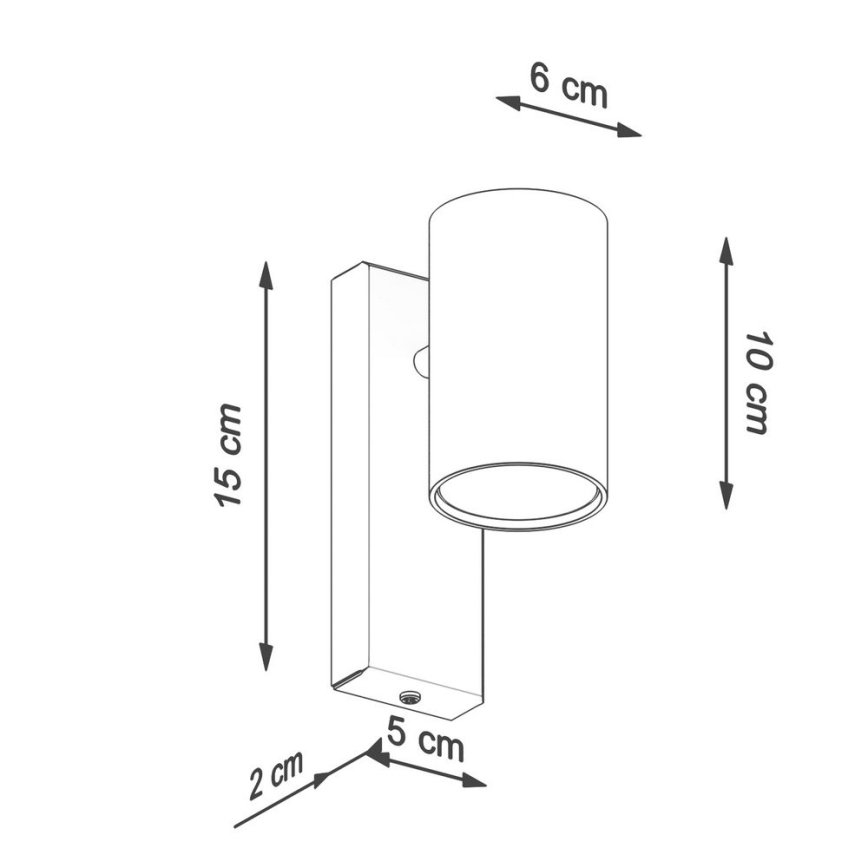 Aplique UTTI 1xGU10/40W/230V blanco
