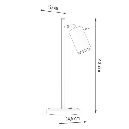 Lámpara de mesa RING 1xGU10/10W/230V negro