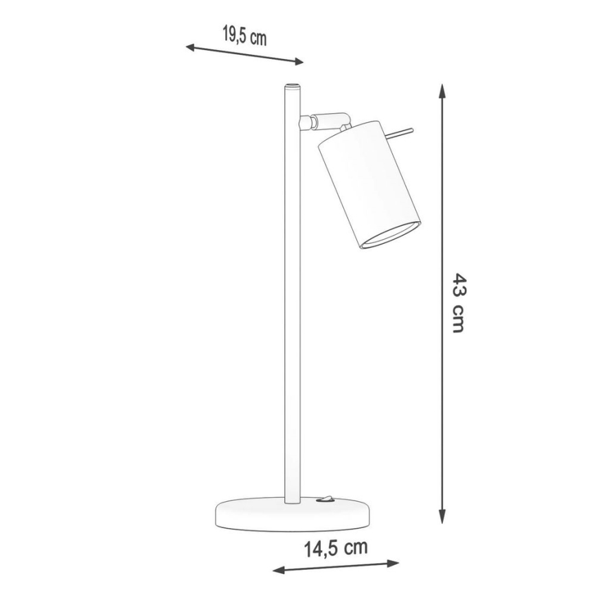 Lámpara de mesa RING 1xGU10/10W/230V negro