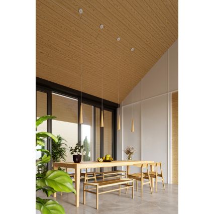 Lámpara colgante SULA con cable 1xGU10/10W/230V, Ø 8 cm, beige