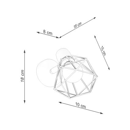 Aplique de pared ARTEMIS 1xE14/40W/230V blanco