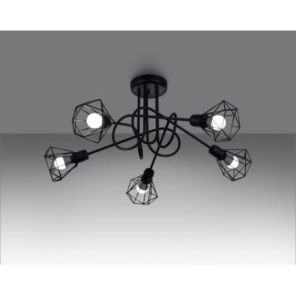 Lámpara colgante ARTEMIS 5xE14/40W/230V negro