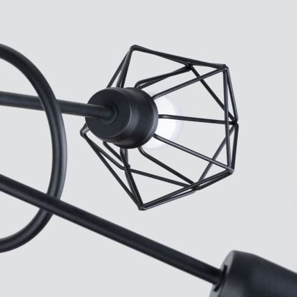 Lámpara colgante ARTEMIS 5xE14/40W/230V negro