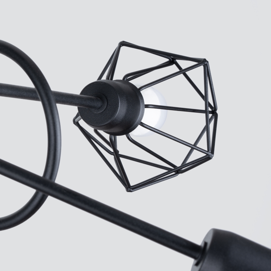 Lámpara colgante ARTEMIS 5xE14/40W/230V negro