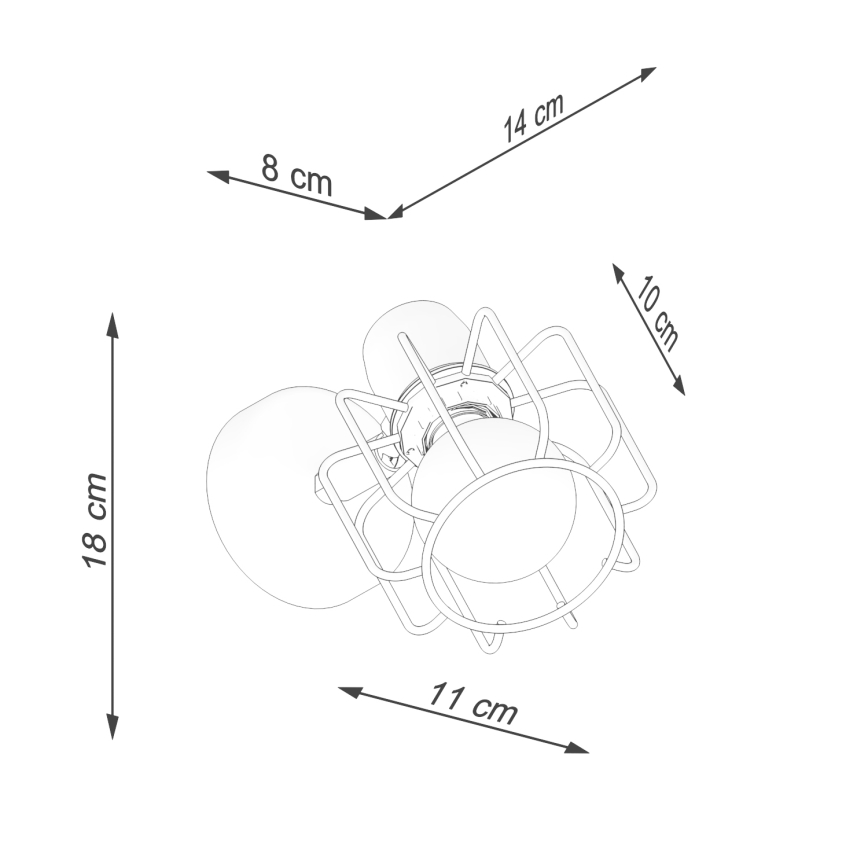 Aplique de pared BELUCI 1xE14/40W/230V blanco