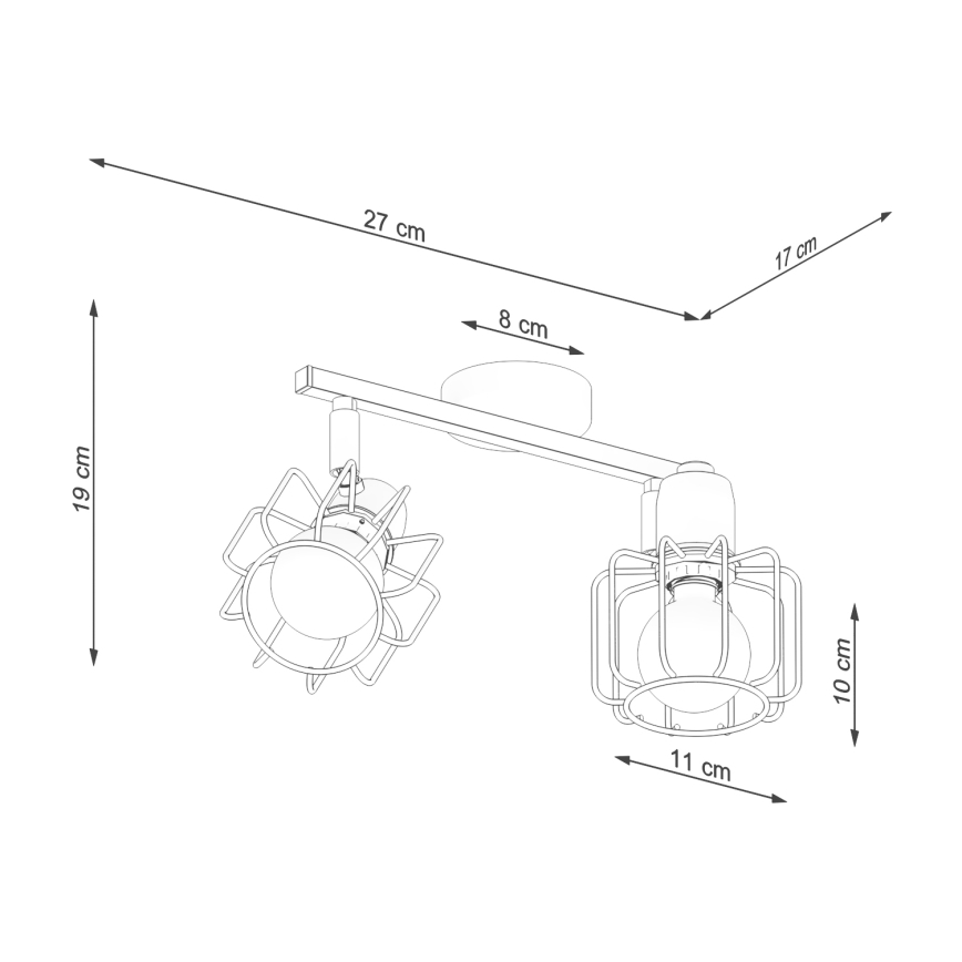 Lámpara de techo BELUCI 2xE14/40W/230V blanca