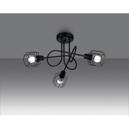 Lámpara colgante BELUCI 3xE14/40W/230V negro