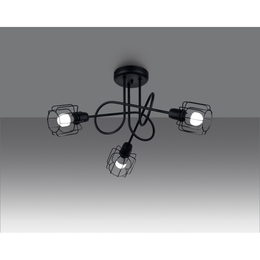Lámpara colgante BELUCI 3xE14/40W/230V negro