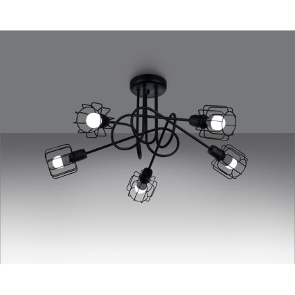 Lámpara colgante BELUCI 5xE14/40W/230V negro