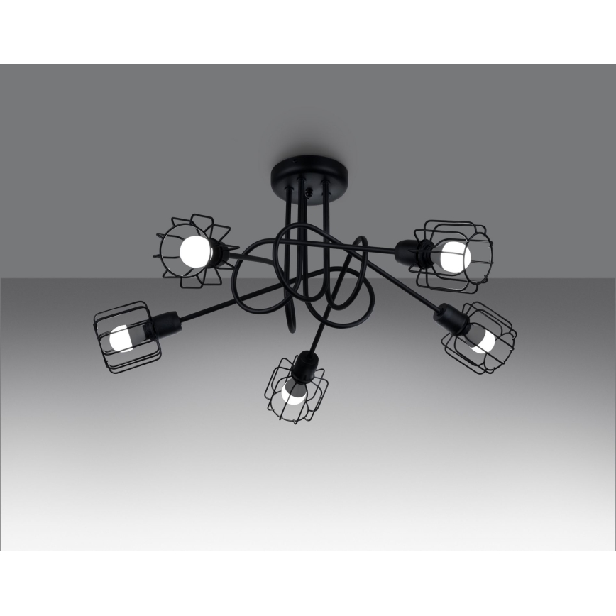Lámpara colgante BELUCI 5xE14/40W/230V negro