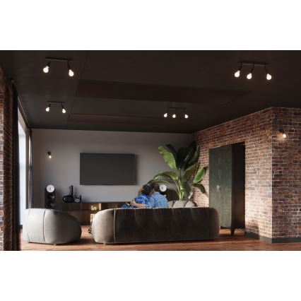 Foco de pared FORNES 1xE27/60W/230V negro