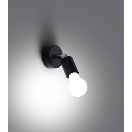 Foco de pared FORNES 1xE27/60W/230V negro