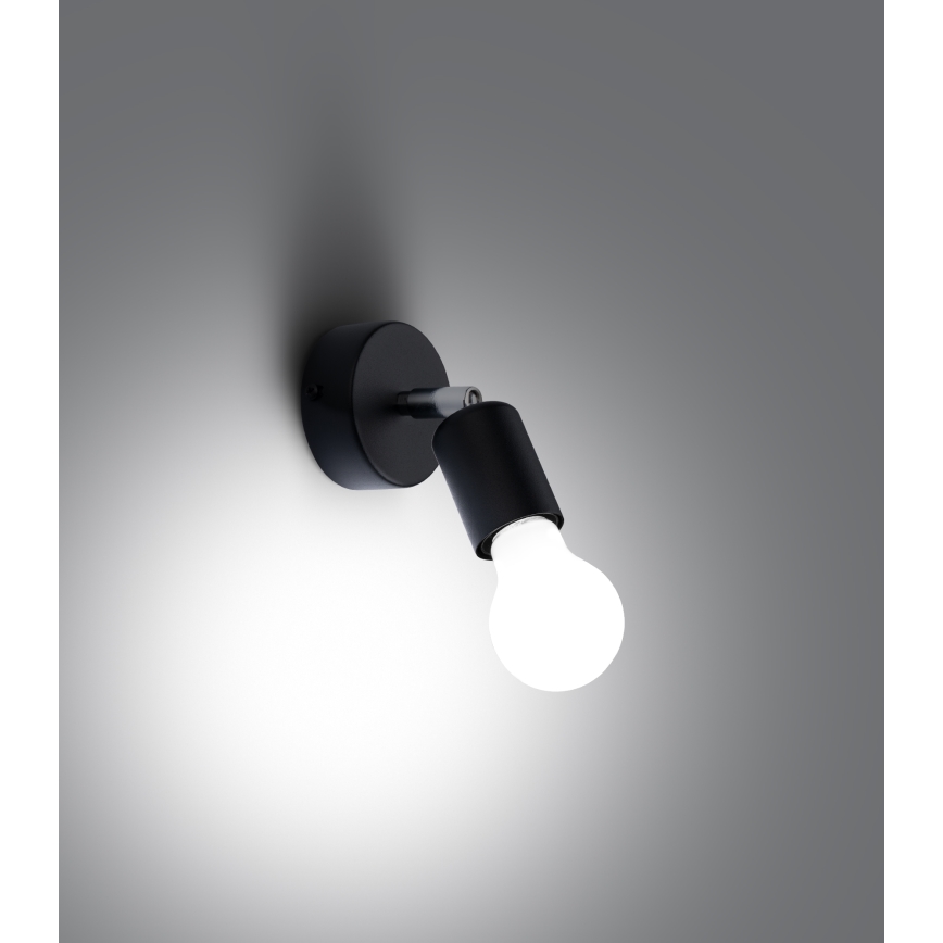 Foco de pared FORNES 1xE27/60W/230V negro