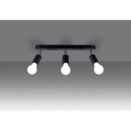 Foco FORNES 3xE27/60W/230V negro