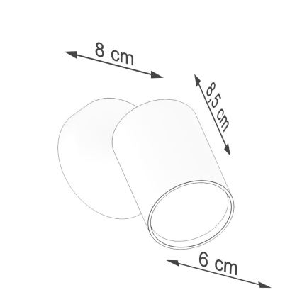 Aplique de pared con foco LEMMI 1xGU10/40W/230V blanco