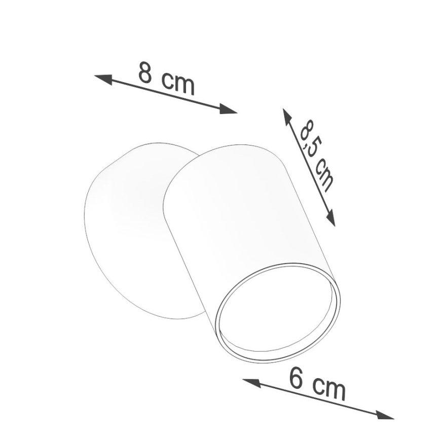 Aplique de pared con foco LEMMI 1xGU10/40W/230V blanco
