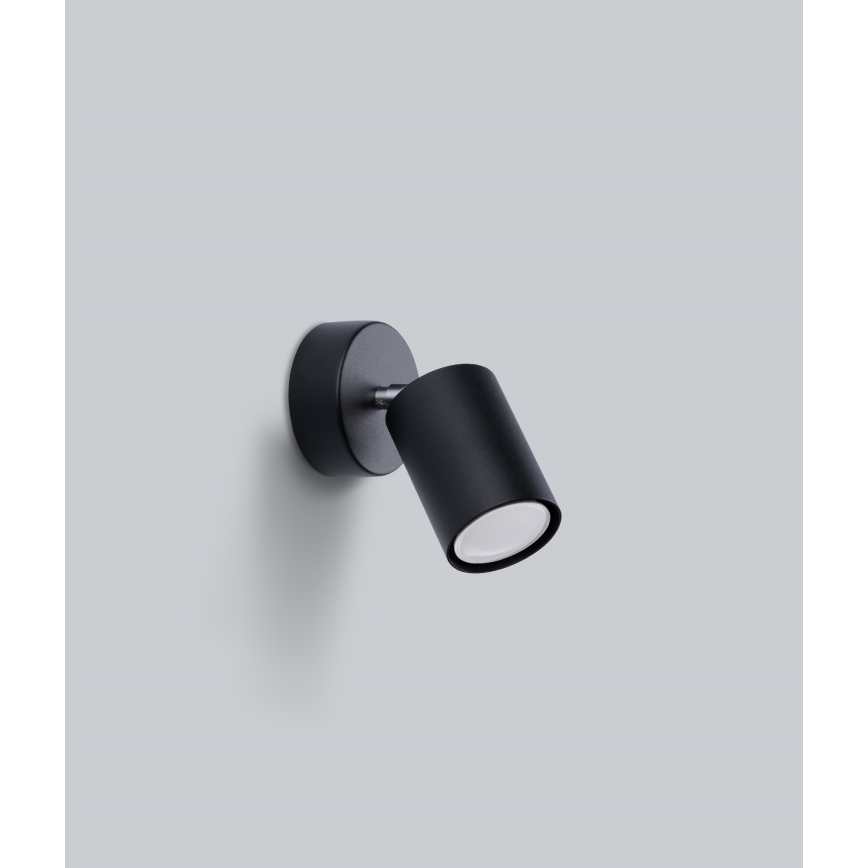 Aplique de pared con foco LEMMI 1xGU10/40W/230V negro