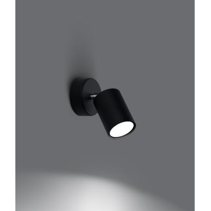 Aplique de pared con foco LEMMI 1xGU10/40W/230V negro