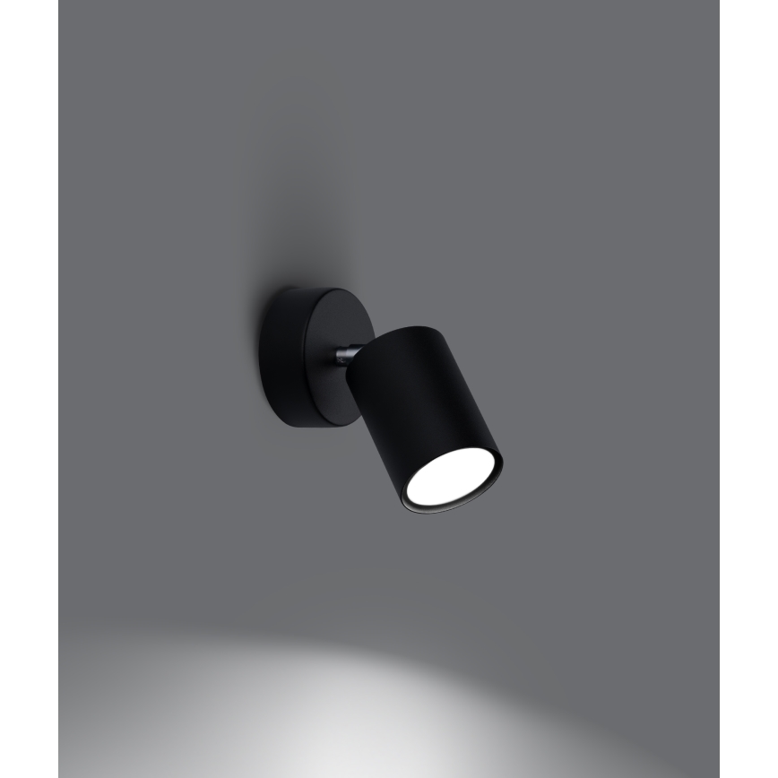 Aplique de pared con foco LEMMI 1xGU10/40W/230V negro