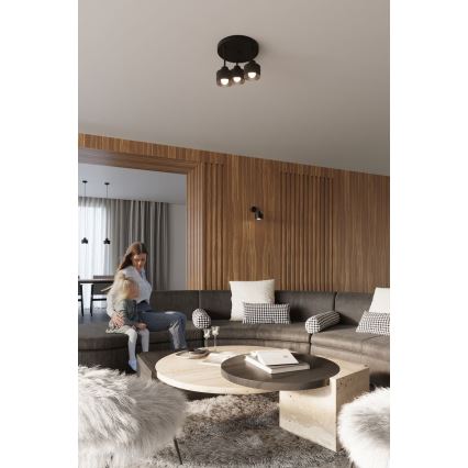 Lámpara de pared SAVAR 1xE27/60W/230V negra