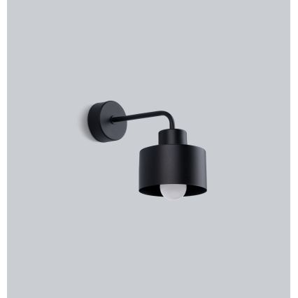 Lámpara de pared SAVAR 1xE27/60W/230V negra