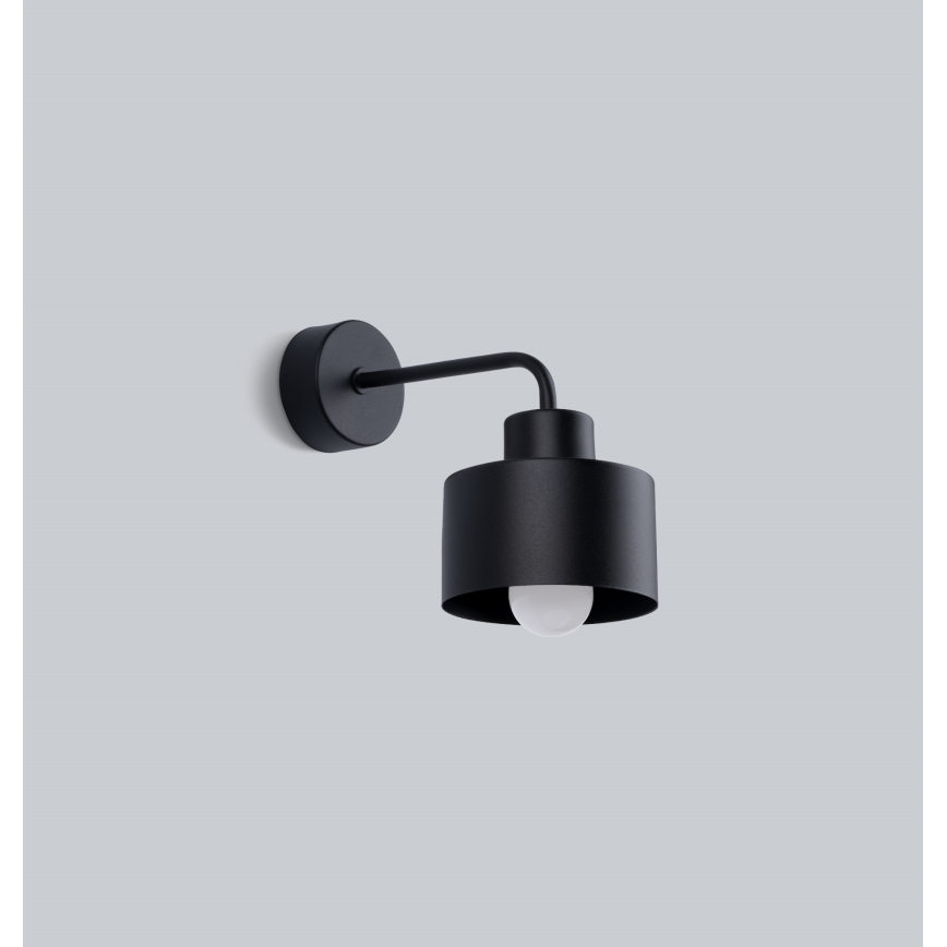 Lámpara de pared SAVAR 1xE27/60W/230V negra